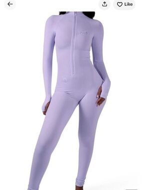 Body by Raven Lavender Zip-Front One-Piece Jumpsuit for Women